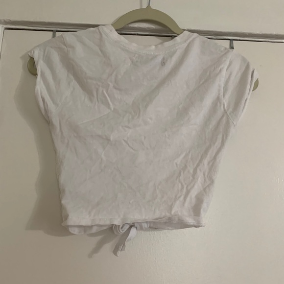 Urban Outfitters White Tie Up Crop Top Small - Picture 6 of 6